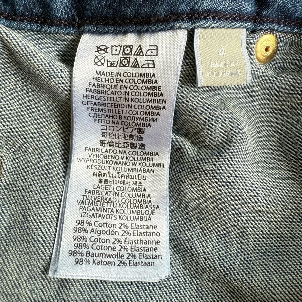Michael Kors Bell Bottom Flare Stretch Jeans Patch Pockets Womens 4 Med Wash EUC